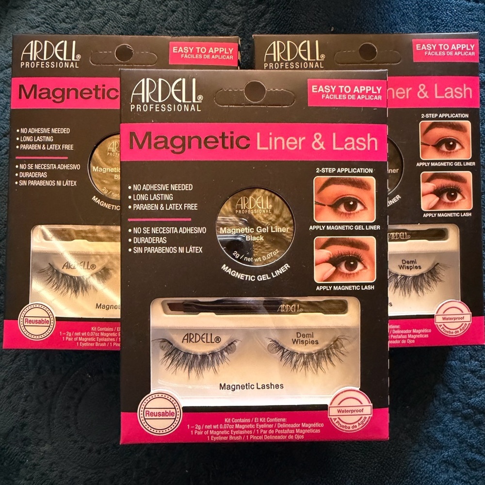3 Pack of Ardell Magnetic Liner and Lash Lashes Reusable